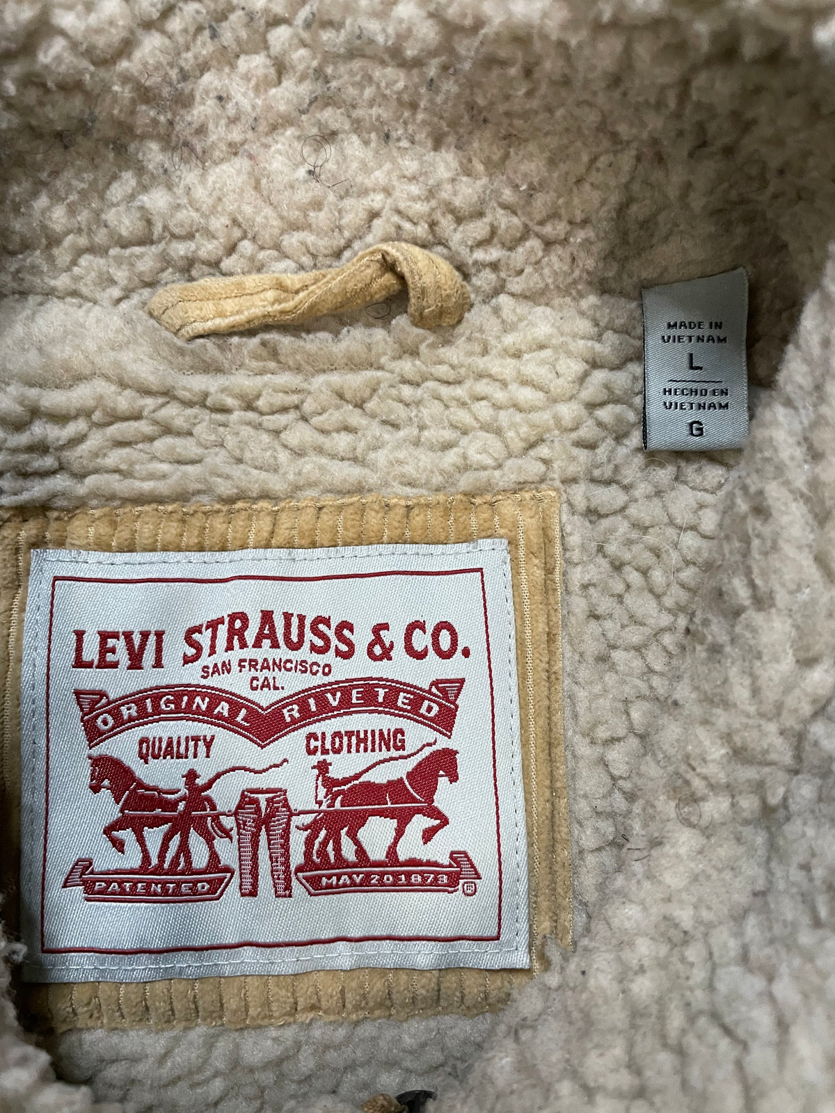 Levi beige Sherpa jacket