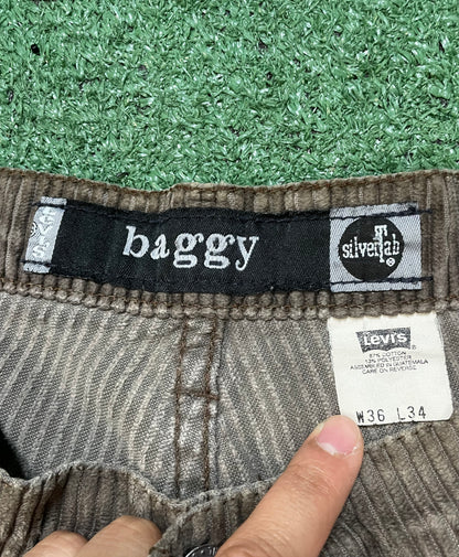 Vintage 1990s Levi’s silver tab brown corduroy jeans