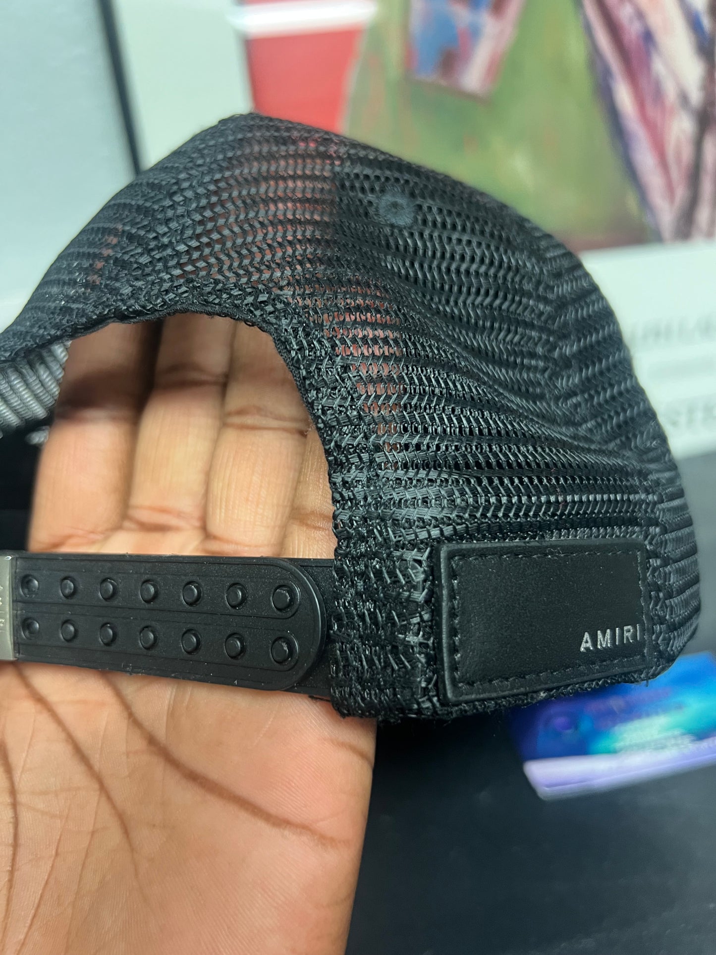 Amiri black varsity  hat
