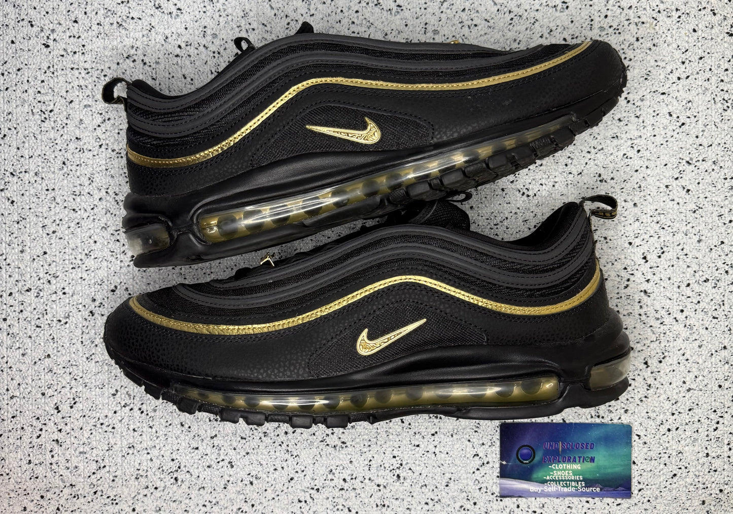 Nike Air Max 97 Black Gold 12 Men/13.5 Women “Preowned”