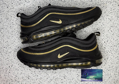 Nike Air Max 97 Black Gold 12 Men/13.5 Women “Preowned”