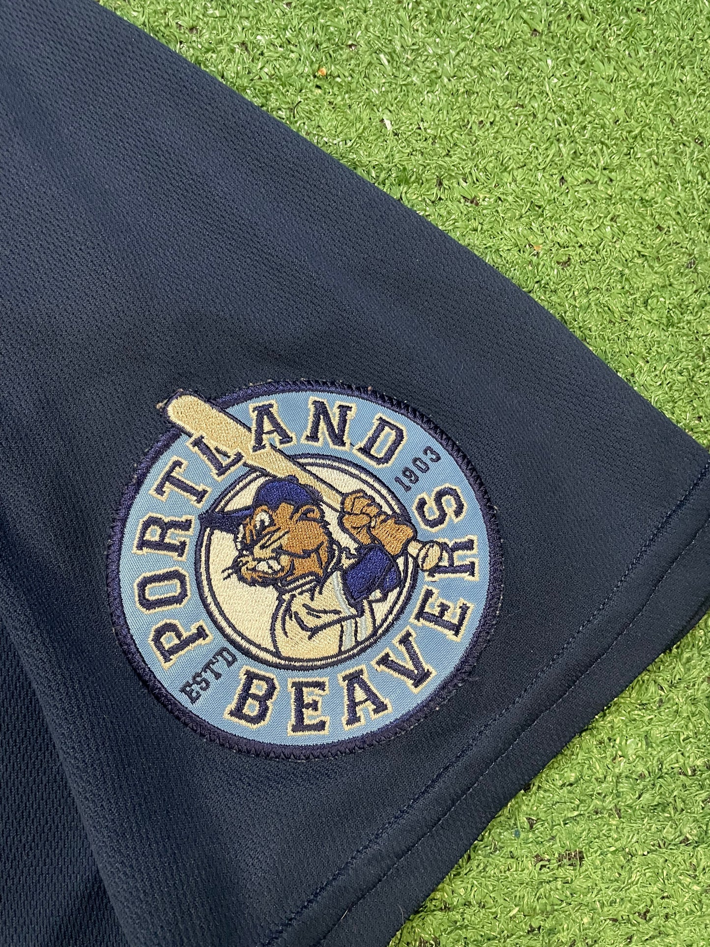 Vintage Nike Portland Beavers navy blue baseball #30 jersey