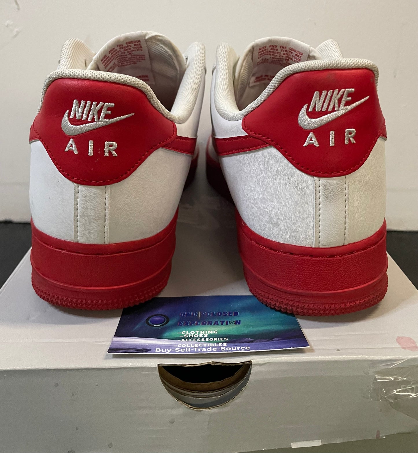Nike Air Force 1 low white red midsole size 11men/12.5women