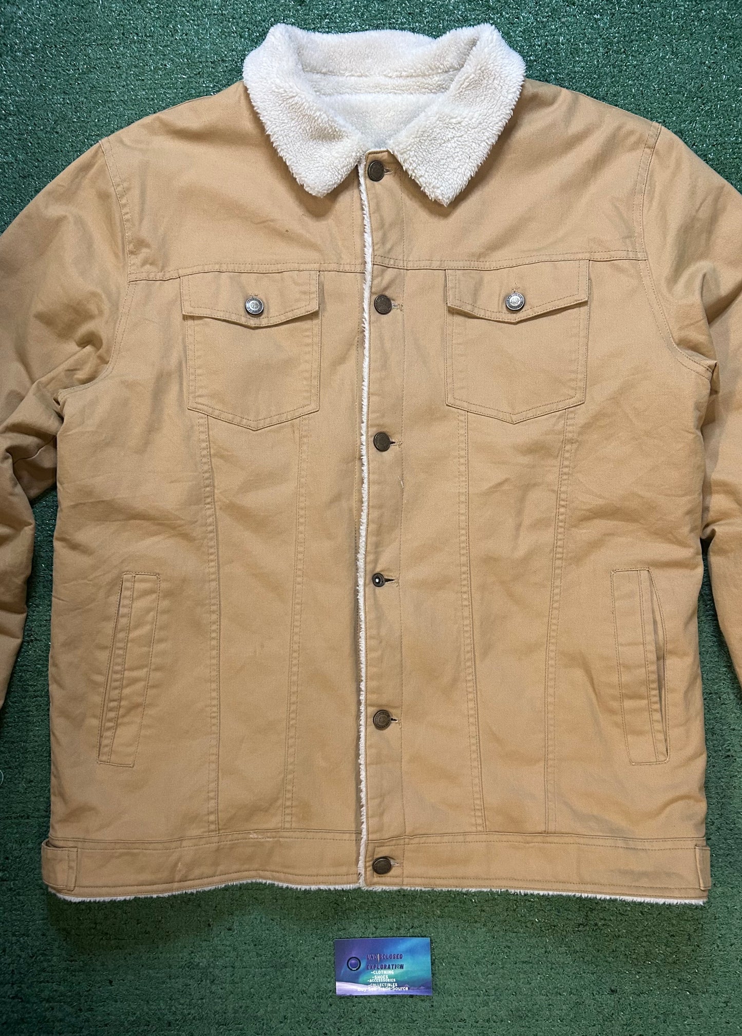 Tan denim Sherpa jacket