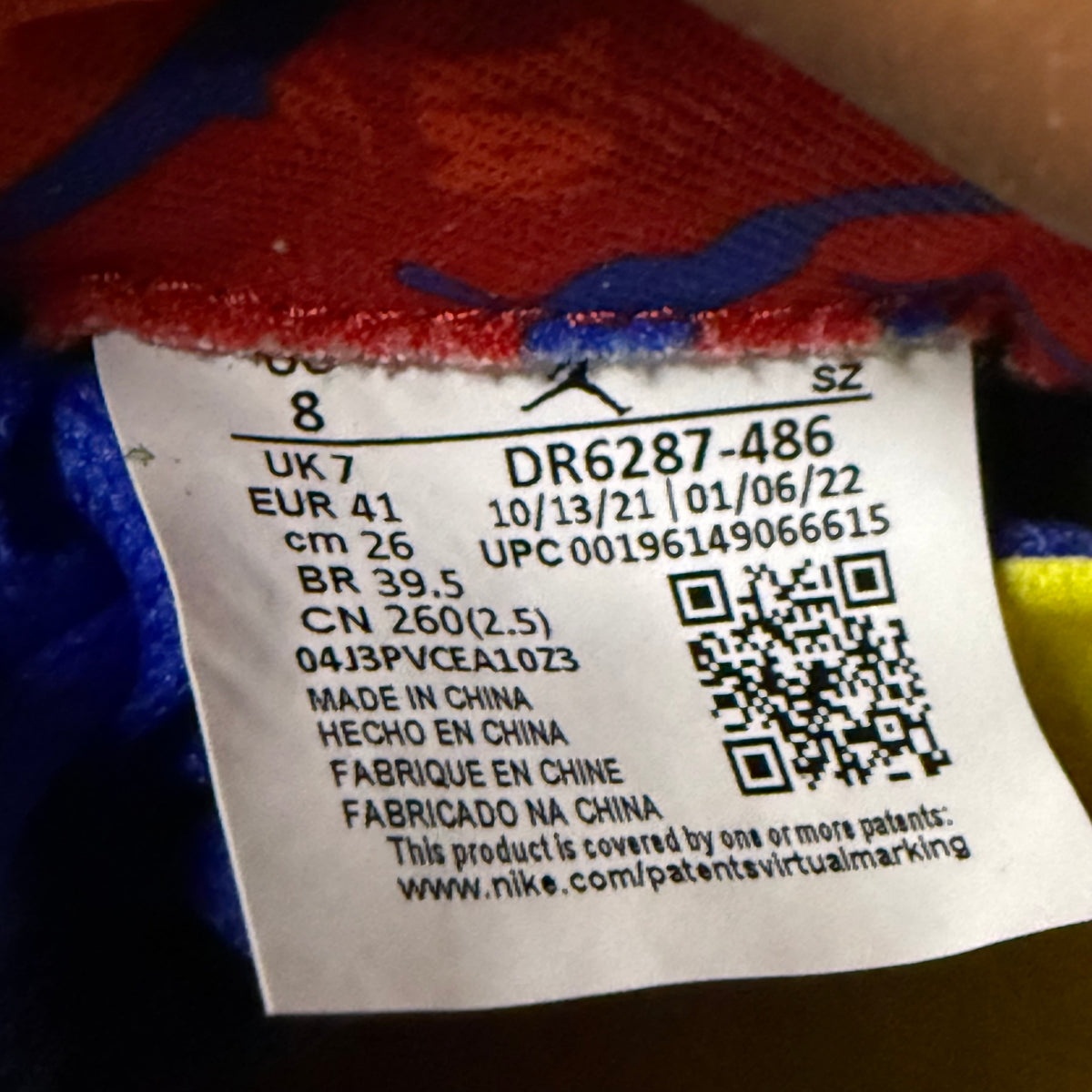 Jordan 5 Low Doernbecher 8 Men “Preowned”