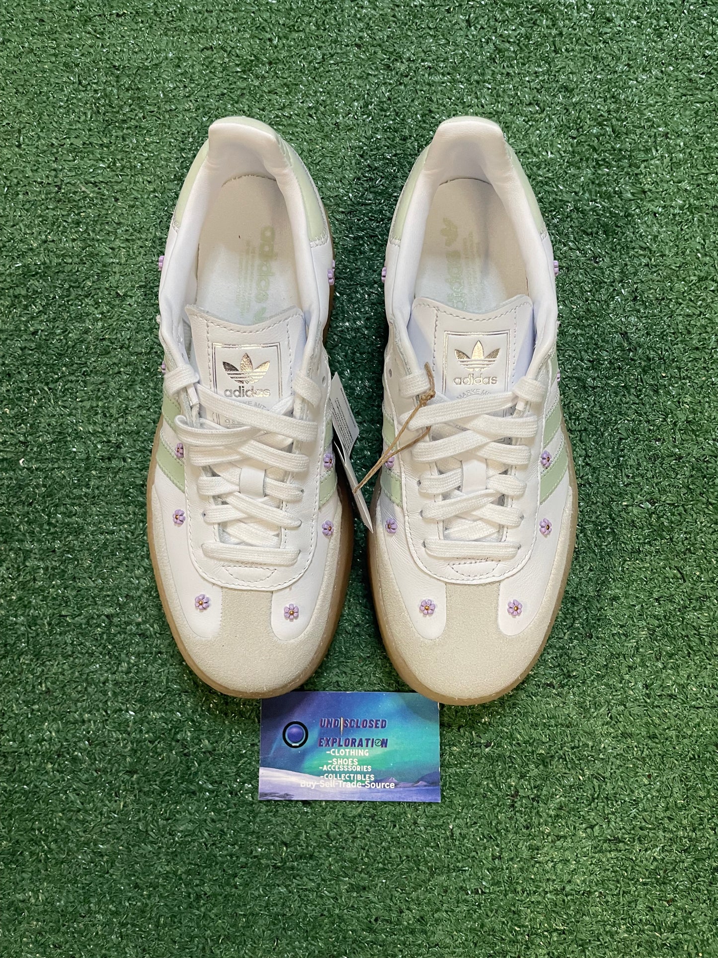 Adidas Sambae floral white linen green gum