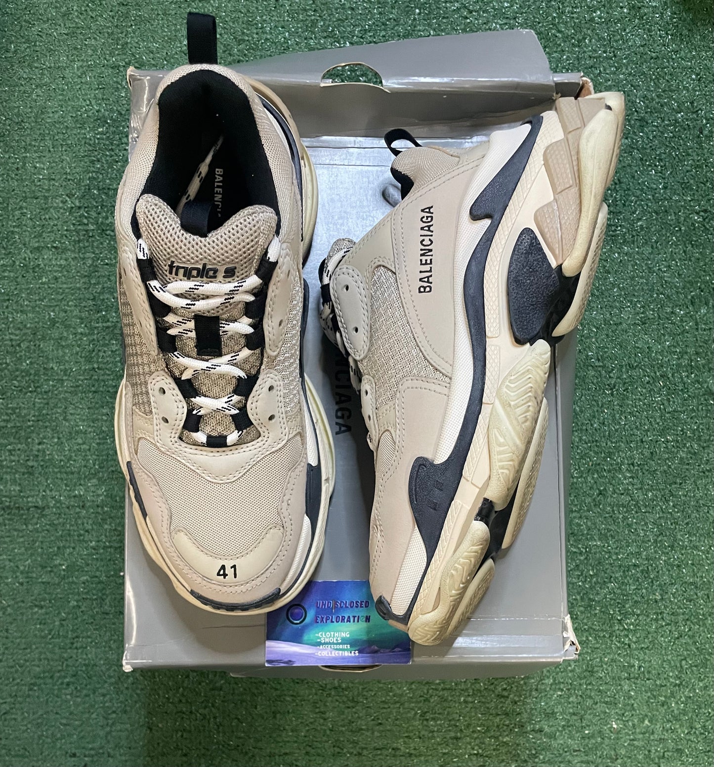 Balenciaga triple S beige size 8men/9.5women(EU 41)
