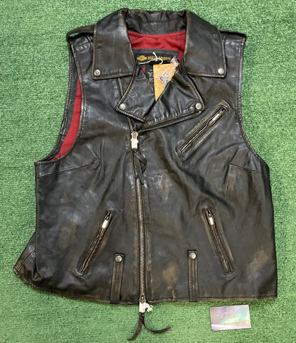 Vintage leather Harley Davidson swingarm vest