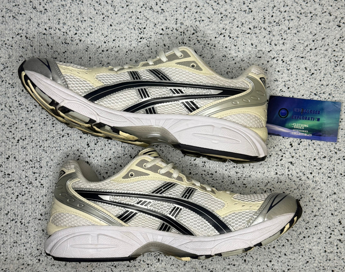 ASICS Gel Kayano 14 White Midnight 9.5 Men/11 Women “Preowned”
