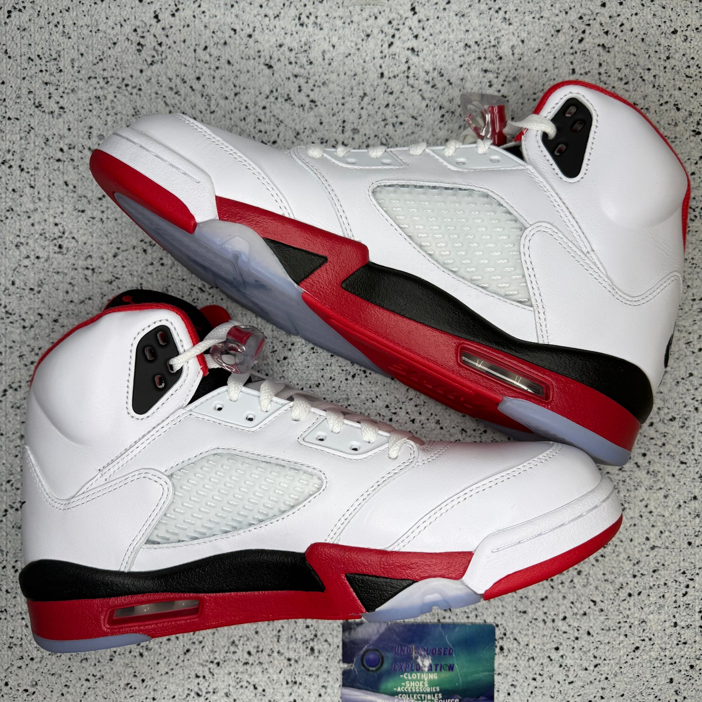 Jordan 5 Fire Red Black Tongue