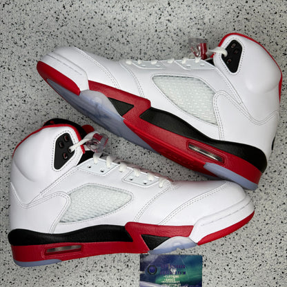 Jordan 5 Fire Red Black Tongue