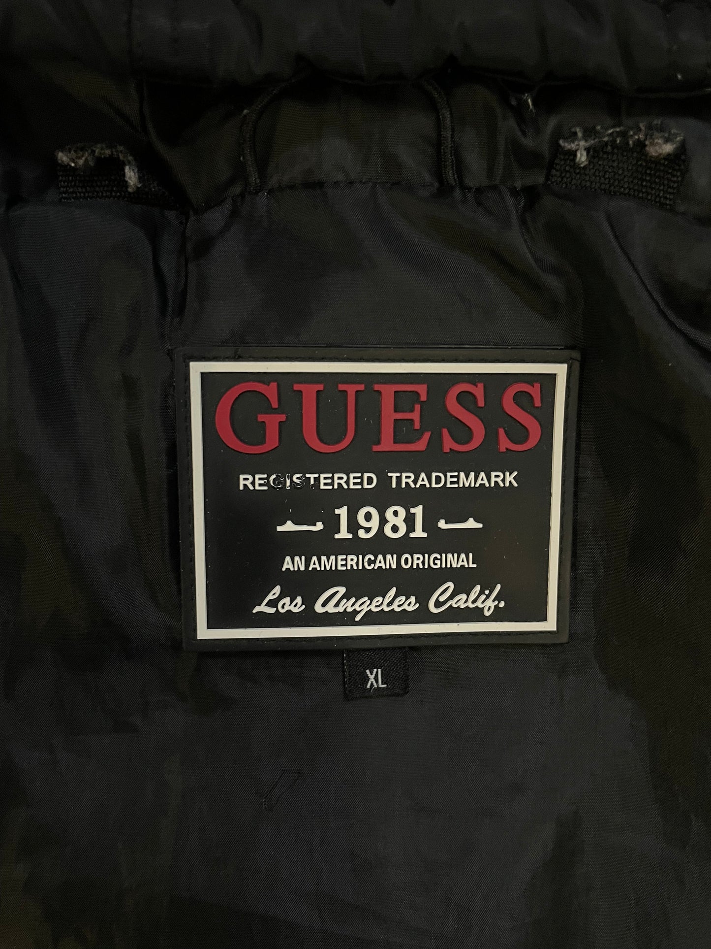 Guess black puffer jacket