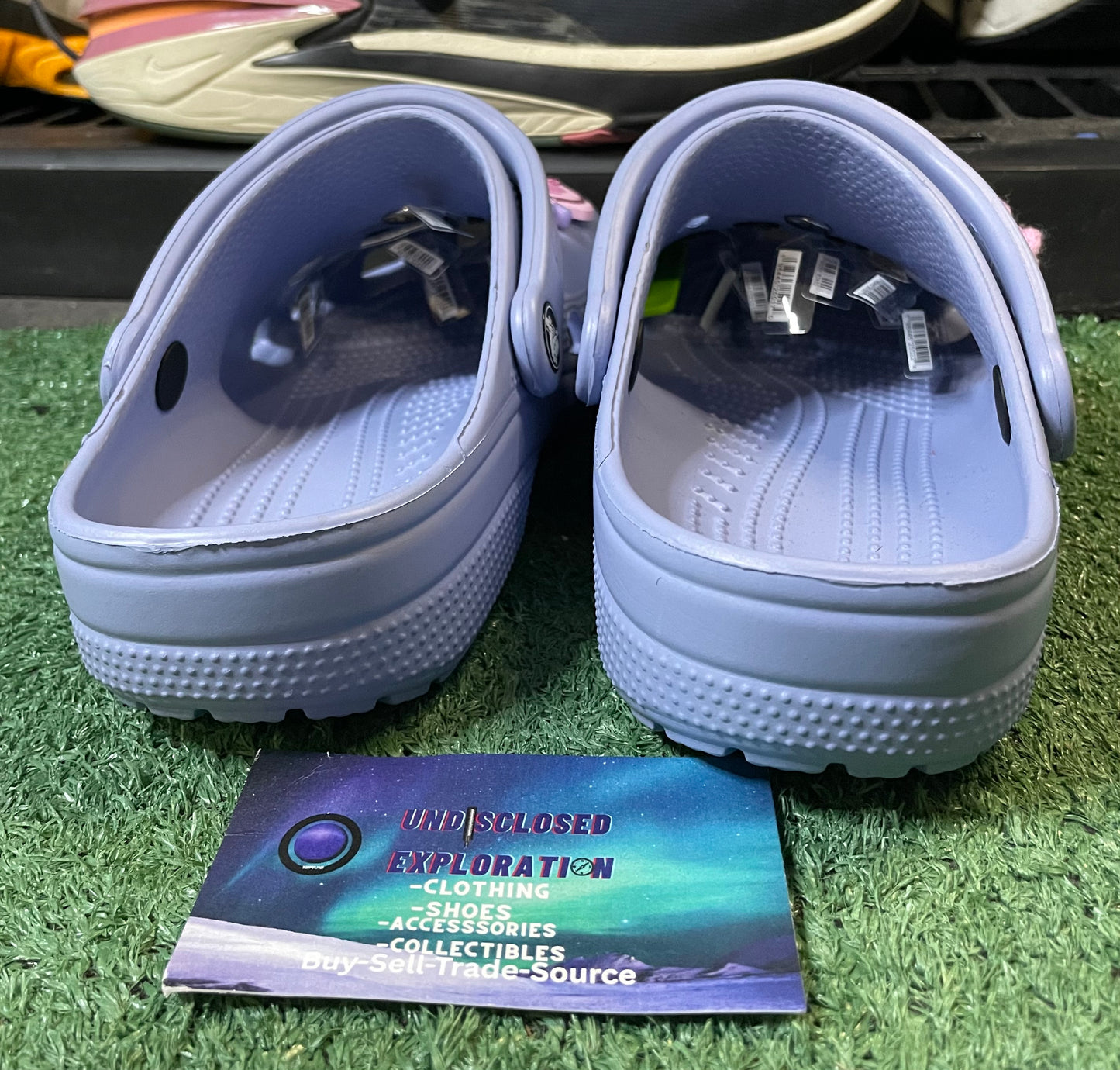 Crocs classic blue haze jibbitz with charms clogs