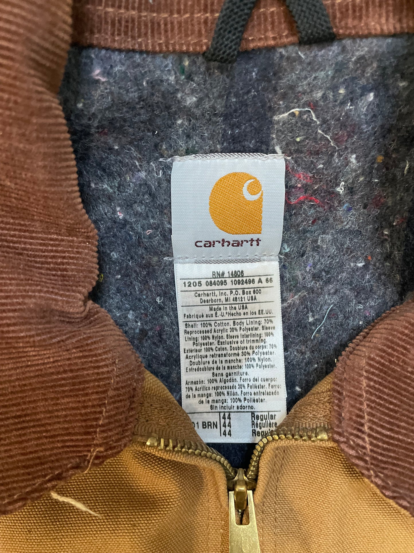Vintage 2000s Carhartt Detroit tan jacket