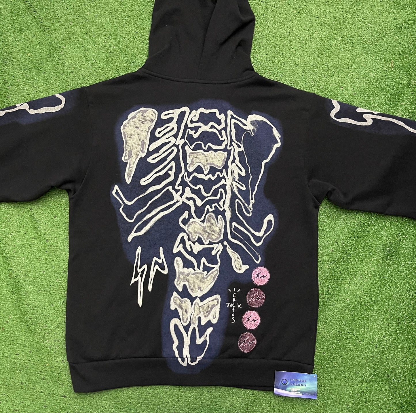 Travis Scott Cactus Jack Fragment Skeleton Graffiti Hoodie