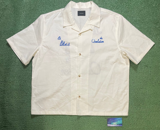 Liberte Camp white & blue button up shirt