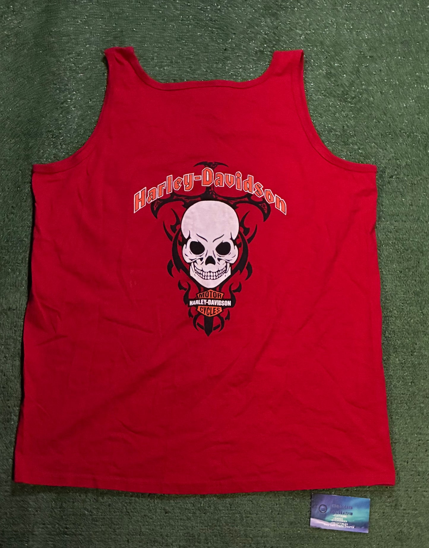 Harley Davidson red skull tank top
