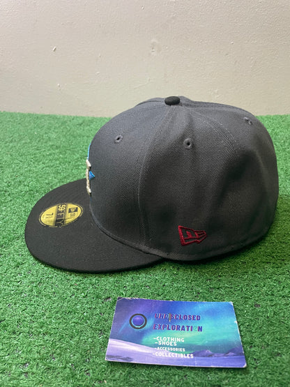 Houston Astros 45th anniversary grey black and blue fitted hat