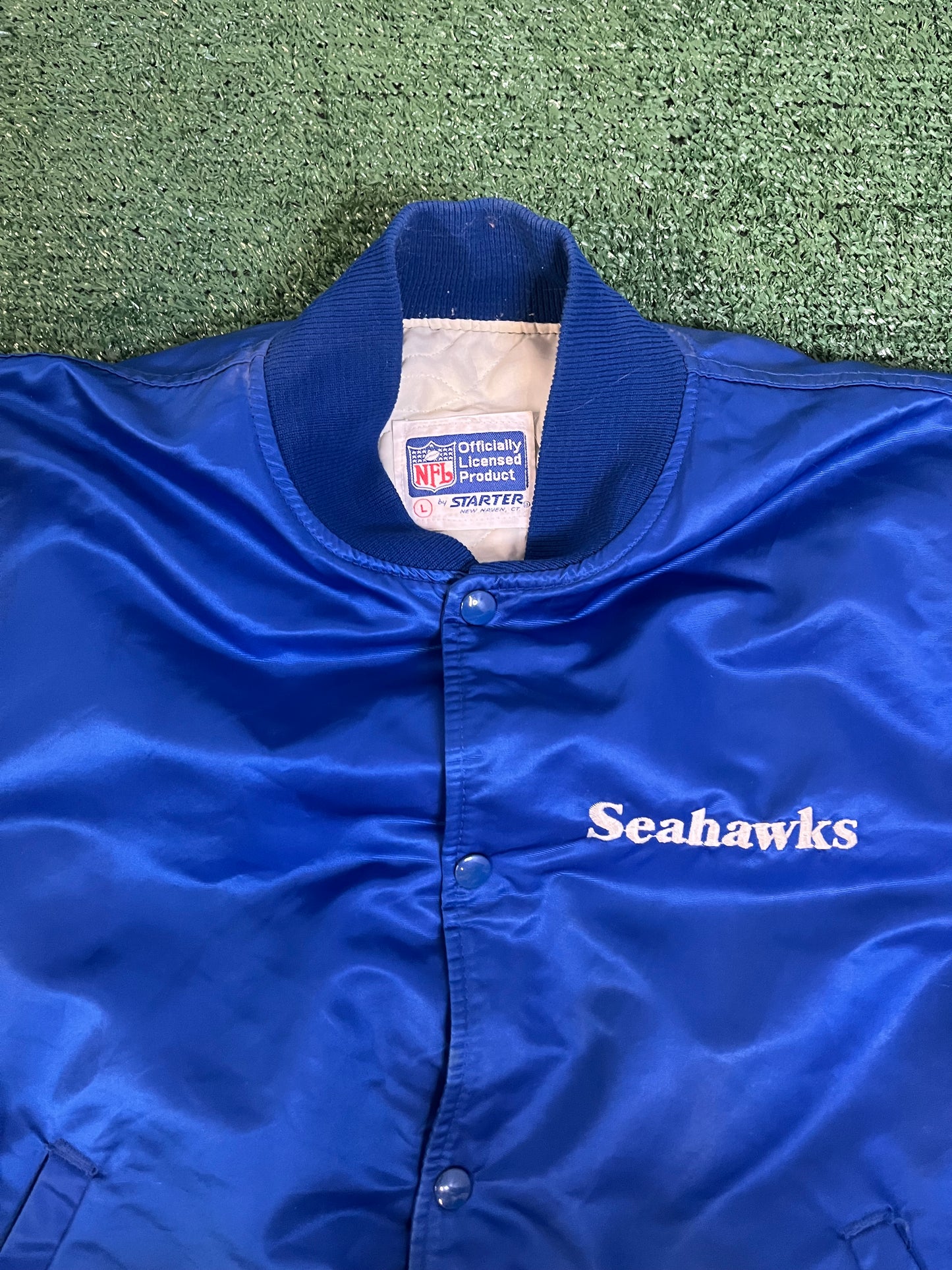 Vintage 1980s Seattle Seahawks satin starter jacket