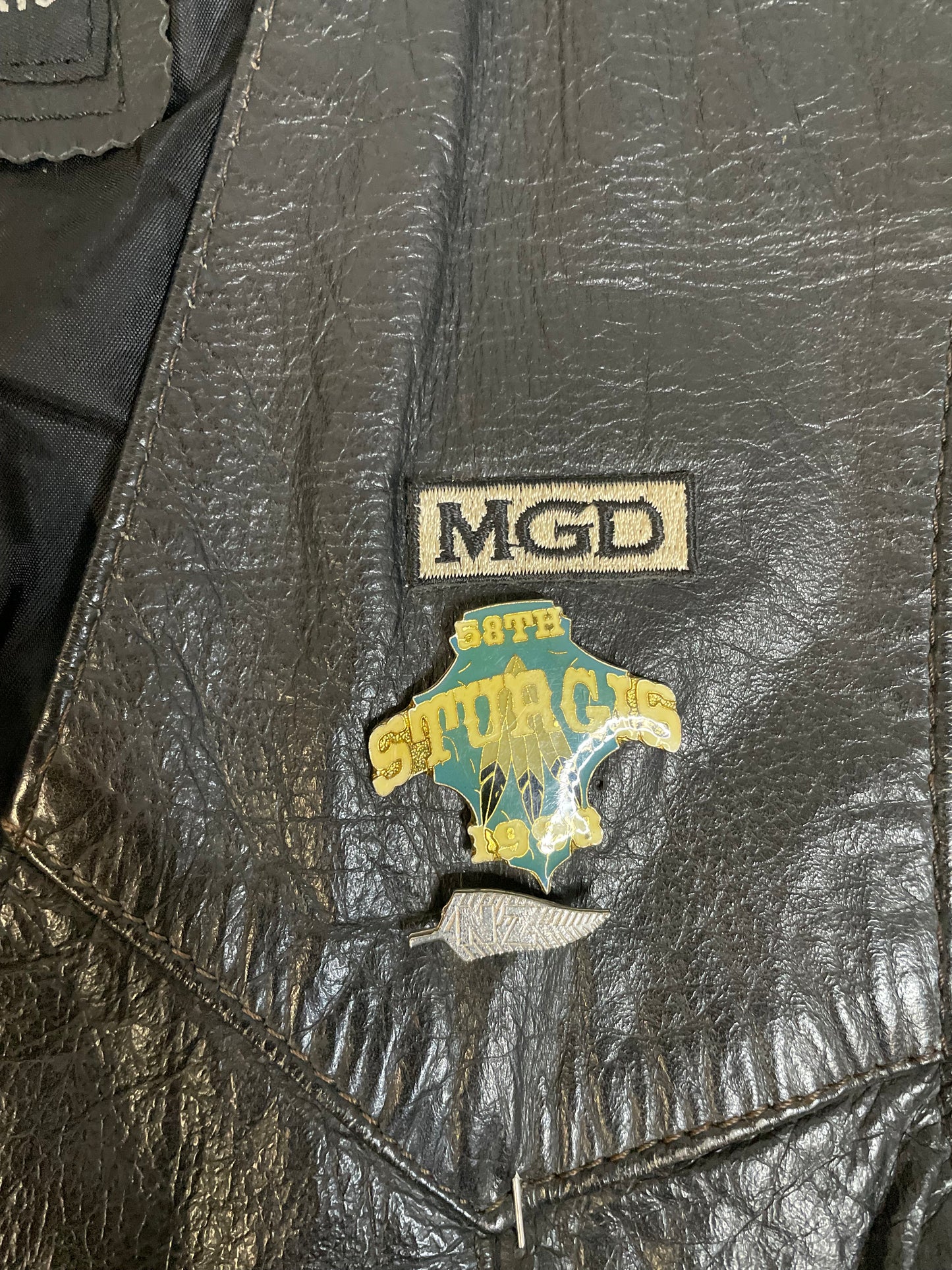 Vintage 1990s Harley Davidson leather vest