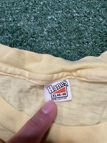 Vintage 1970s The Doobie Brothers yellow tee