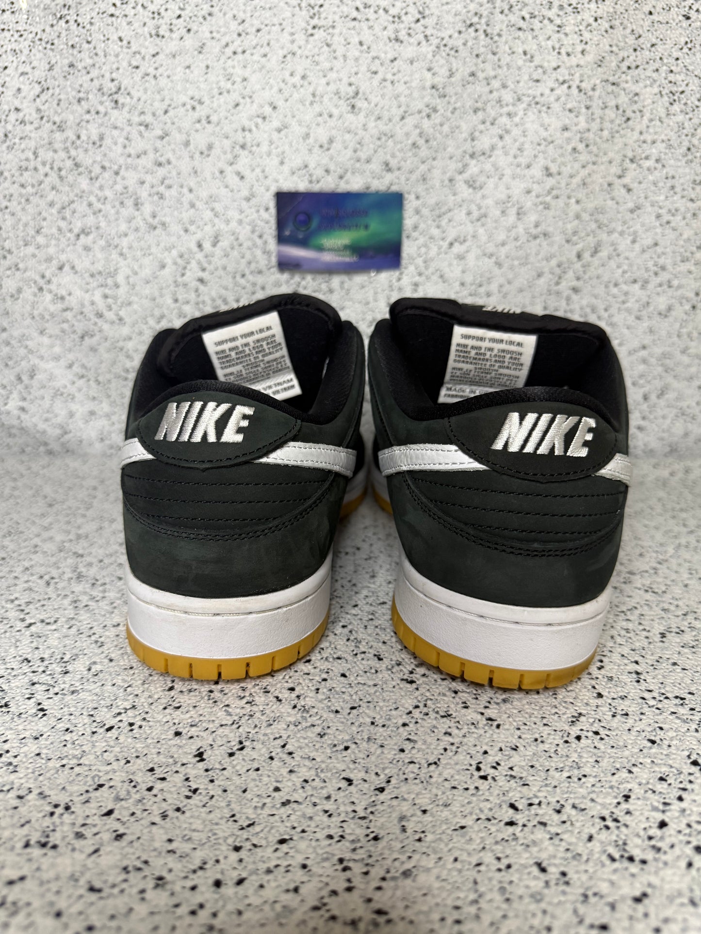 Nike Dunk SB Low Black Gum 10.5 Men/12 Women “Preowned”