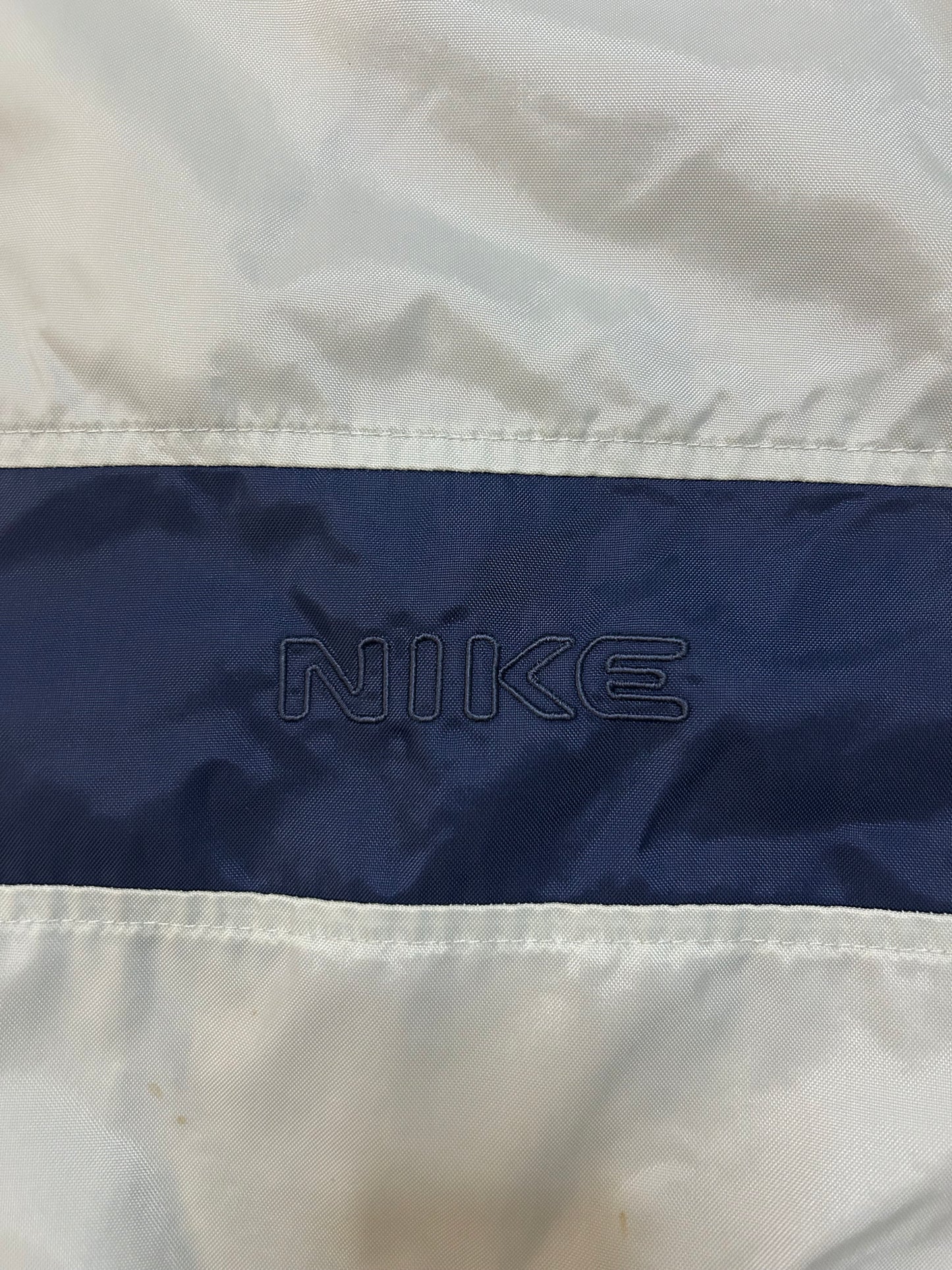 Vintage 1990s nike grey and navy blue windbreaker