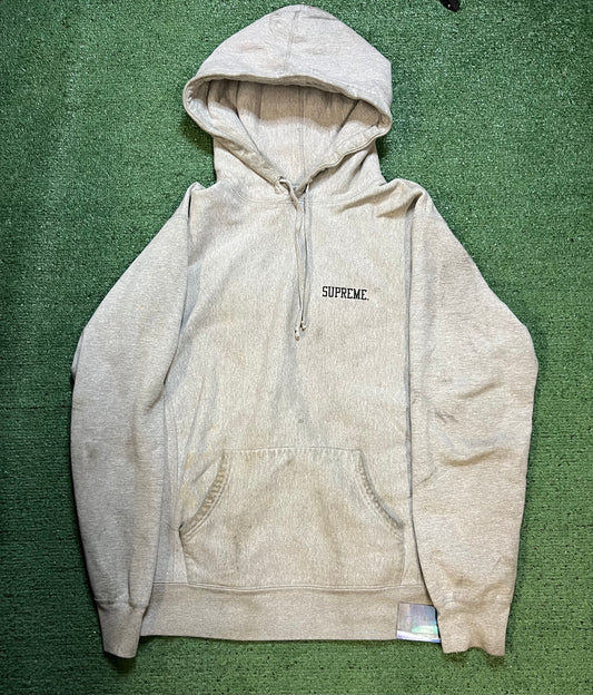 Supreme ruff Ryders grey embroidered hoodie