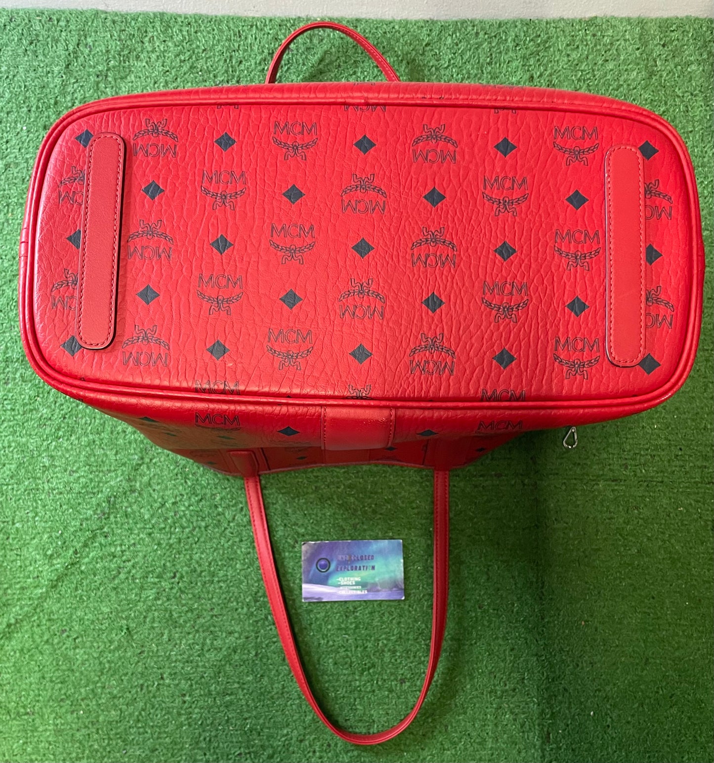 MCM Reversible Liz Visetos candy red bag