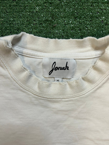 Jonah athletics stay the course white and green tee