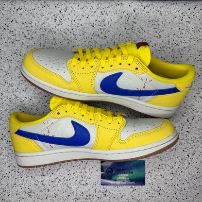 Jordan 1 Low Travis Scott Canary 8 Men “Preowned”