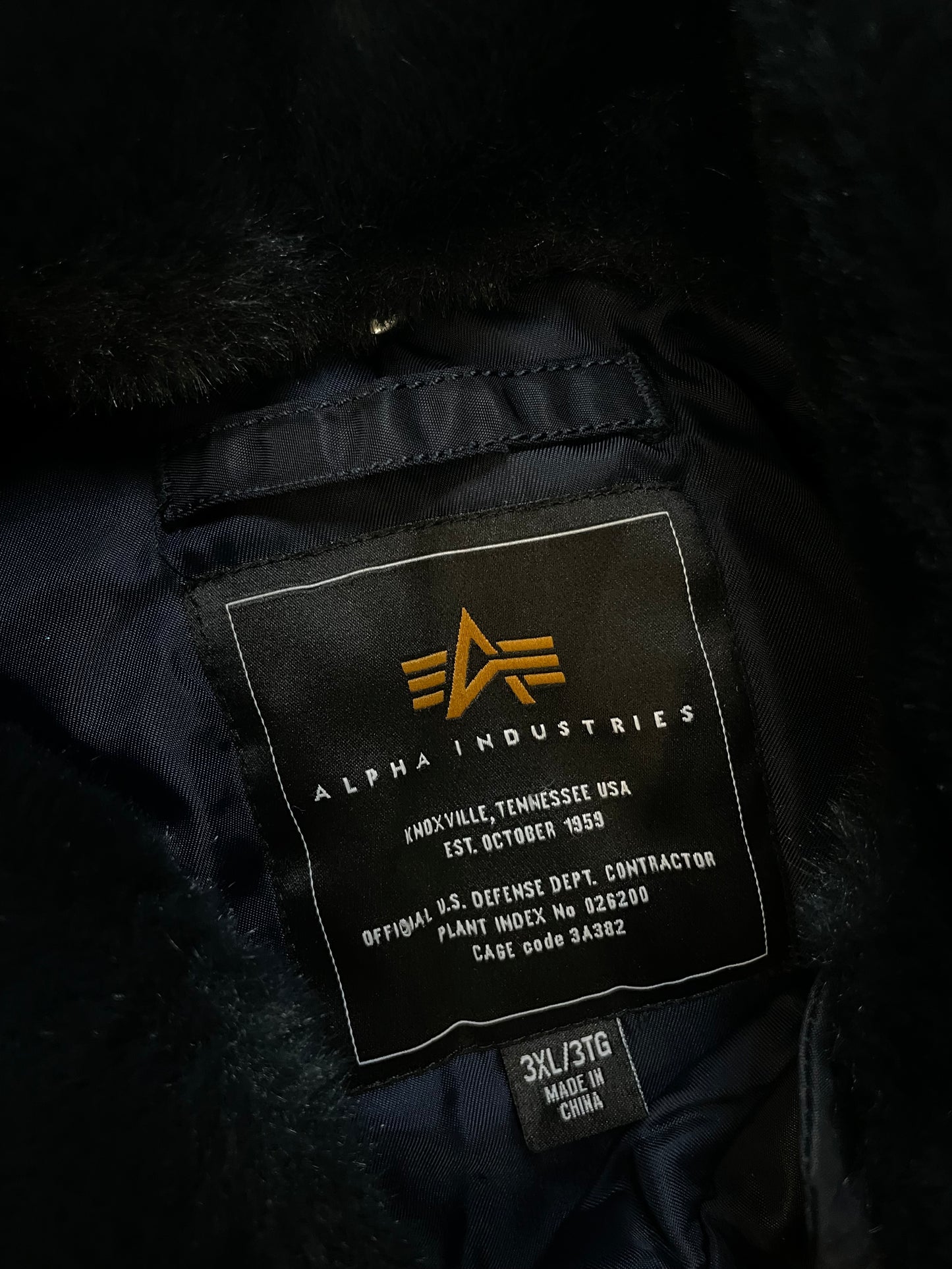 Vintage Alpha industries bomber navy jacket