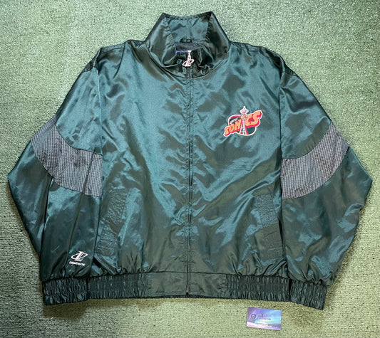 Vintage 1990s Seattle Sonics embroidered zip up jacket