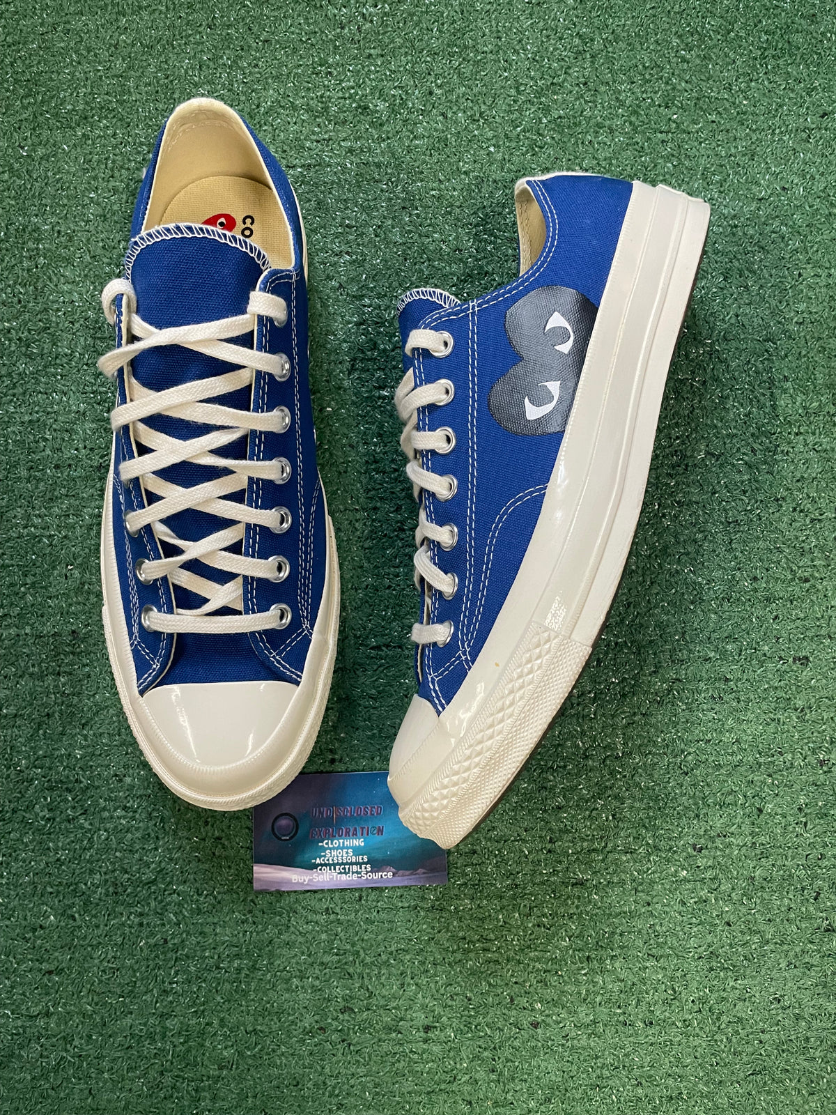 Converse x Comme Des Garçon Chuck 70 OX CDG Play blue size 10men/11.5women