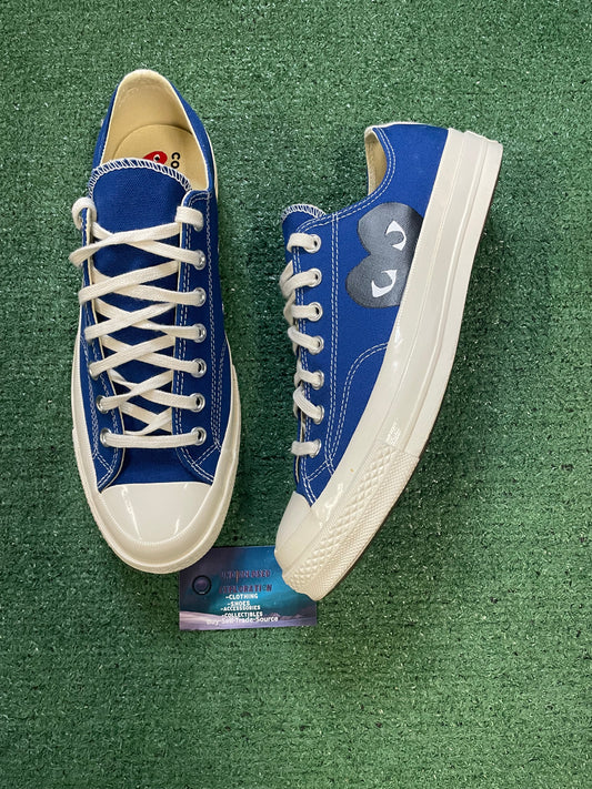 Converse x Comme Des Garçon Chuck 70 OX CDG Play blue size 10men/11.5women