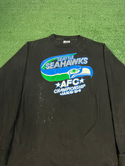 Vintage 1984 Seattle Seahawks afc championship longsleeve tee