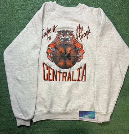 Vintage 1980s take it to the hoop centralia basketball crewneck