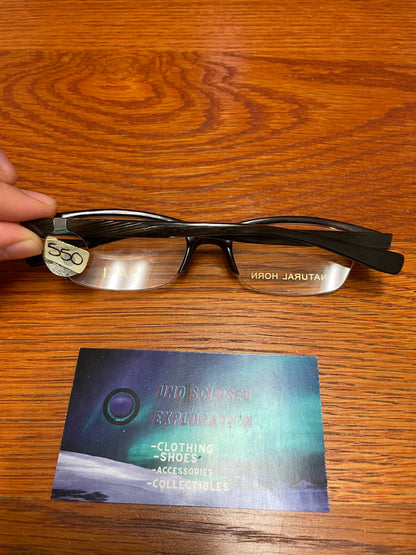 Saki natural horn glasses