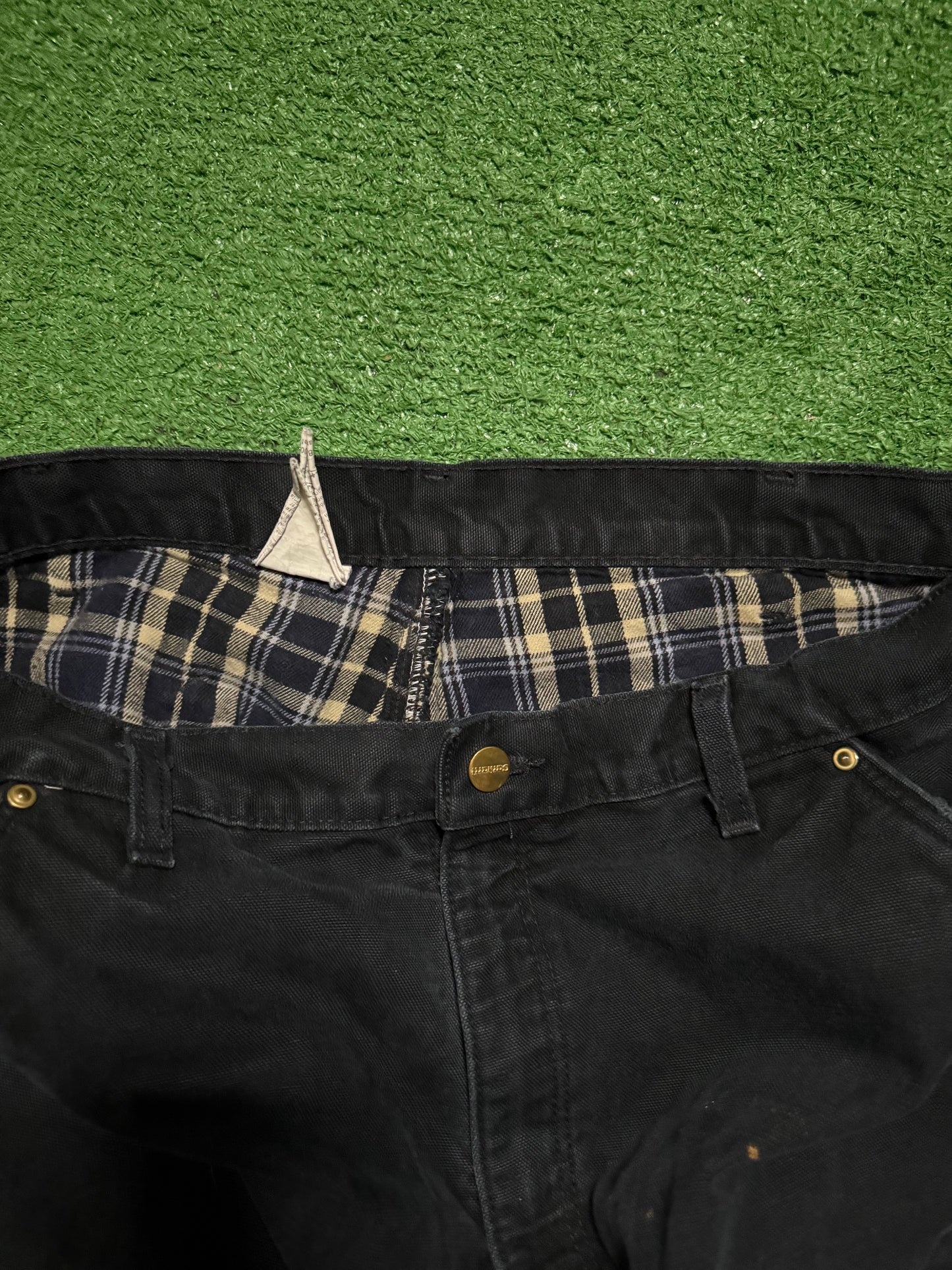 Carhartt Double Knee Black Lined Jeans