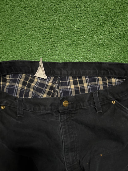Carhartt Double Knee Black Lined Jeans
