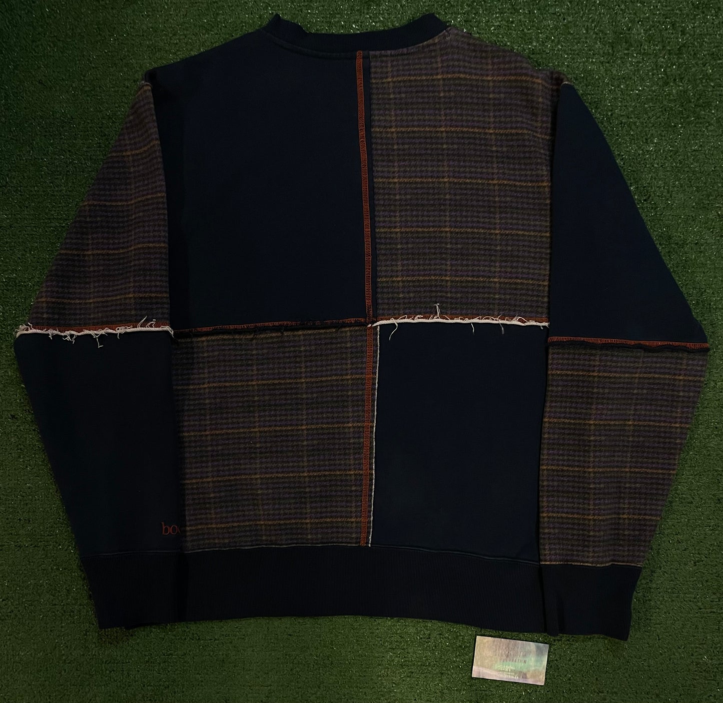 Bodega patchwork colorblock crewneck