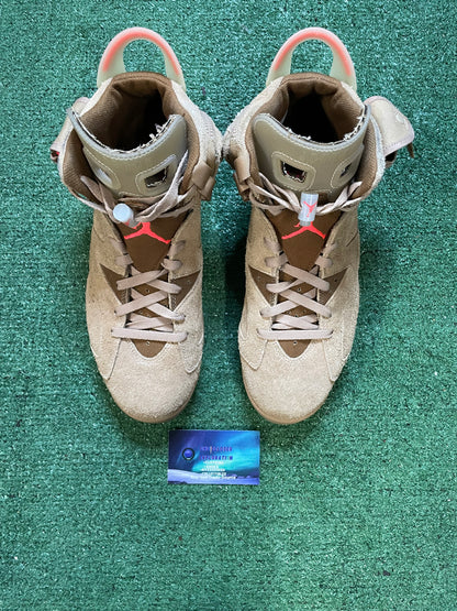 Jordan 6 Travis Scott British khaki size 11men/12.5women