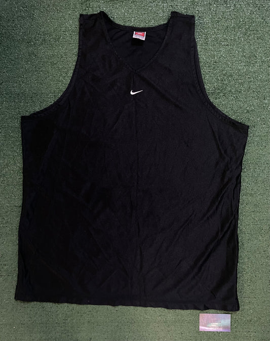 Vintage 1990s Nike center swoosh sleeveless black  tee
