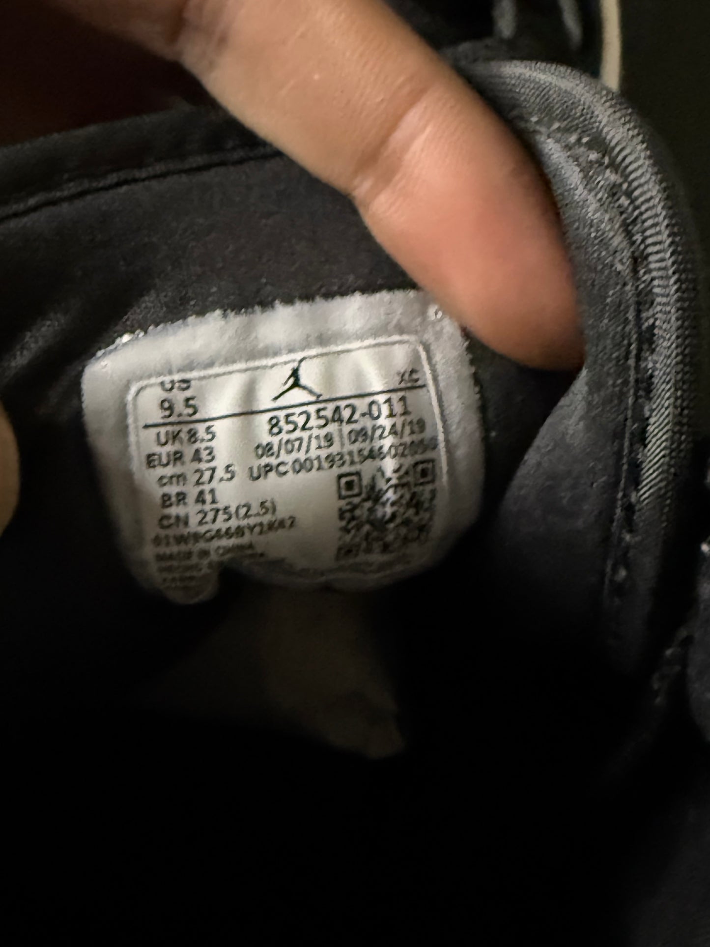 Jordan 1 Mid Satin Grey Toe 9.5 Men/11 Women “Preowned”