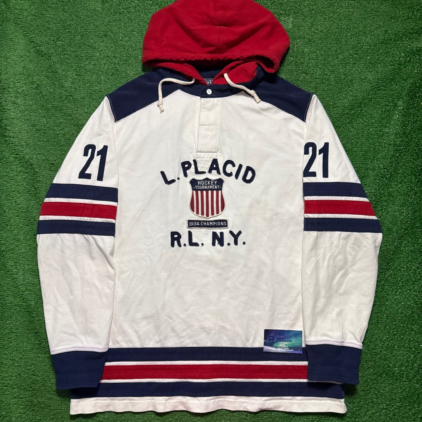 Vintage Polo Ralph Lauren Lake Placid Hockey Hoodie