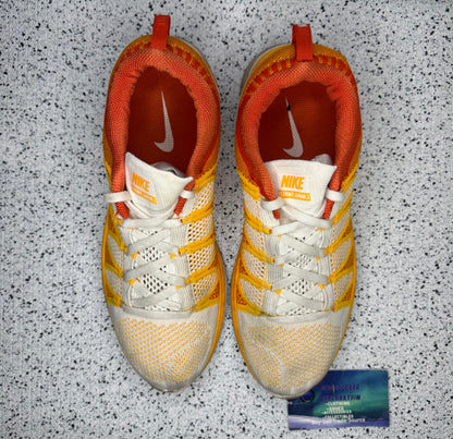 Nike Flyknit Lunar 2 orange Flame 8.5 Men/10 Women “Preowned”
