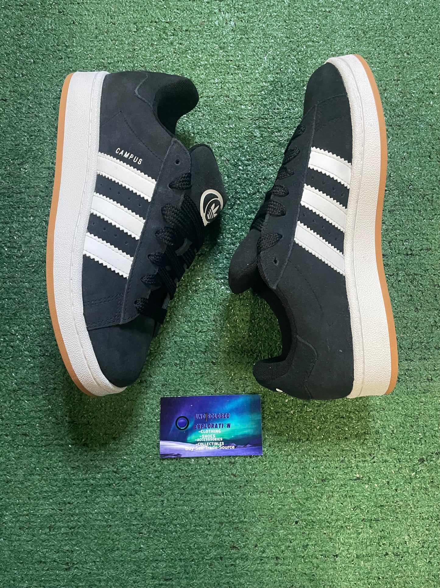 Adidas campus black white gum
