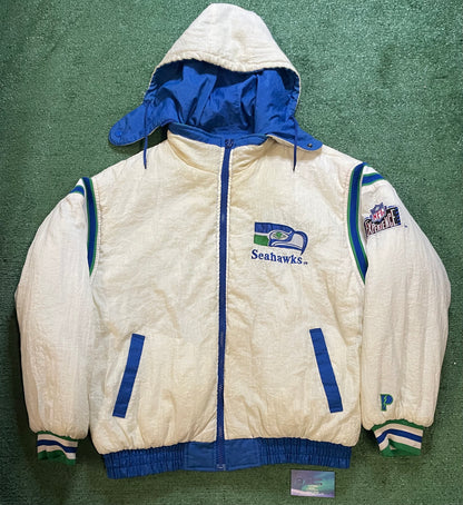 Vintage 1990s Seattle Seahawks reversible pro player Jacket