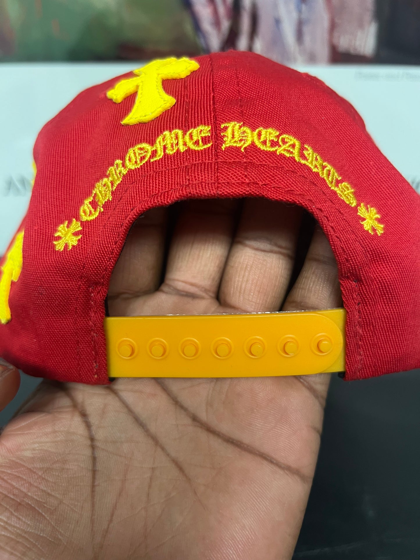 Chrome Hearts CH Cross Patch Red/Yellow hat