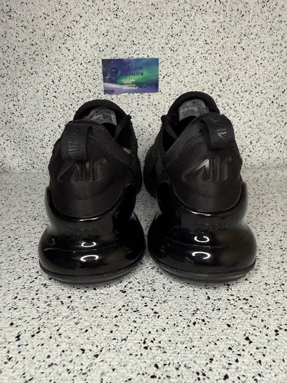 Nike Air Max 270 Triple Black 9 Men/10.5 Women “Preowned”